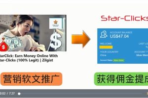 通过发布免费的营销软文，获取佣金提现，每天被动收入50美元！