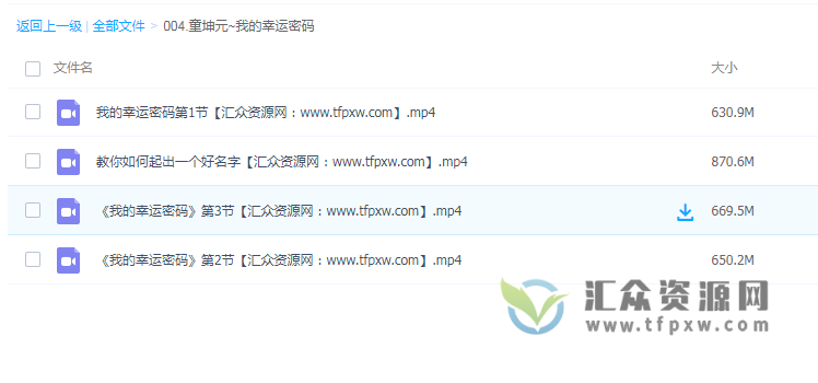 童坤元《我的幸运密码》视频课程 百度网盘下载插图1