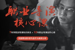 影视工业网孙晓迪老师主讲《职业导演核心课》精讲42个创作大类技巧，延展近百大小技巧