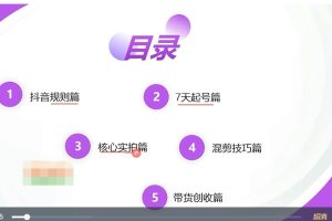 陈奶爸主讲《抖音好物带货实操课程》视频课程