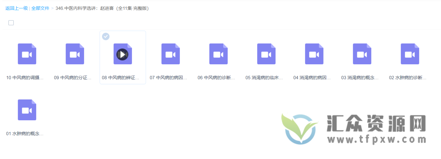 赵进喜《中医内科学选讲》11集完整版插图1
