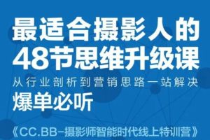 独立摄影师的自我营销－理论到实践，通过五大模块，提升摄影人思维意识