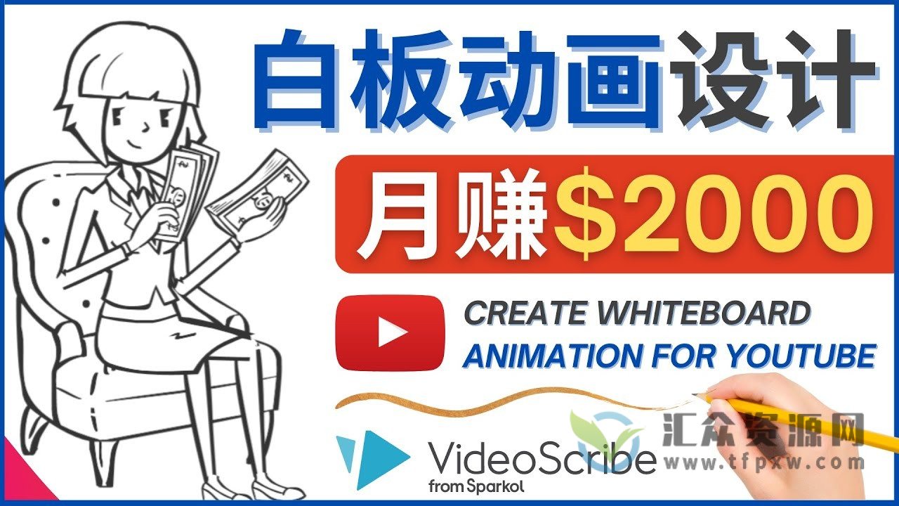 创建白板动画（WhiteBoard Animation）YouTube频道，月赚2000美元插图