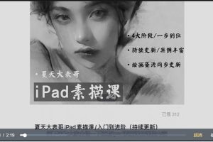 2022夏天大表哥iPad素描课（更新至84节）