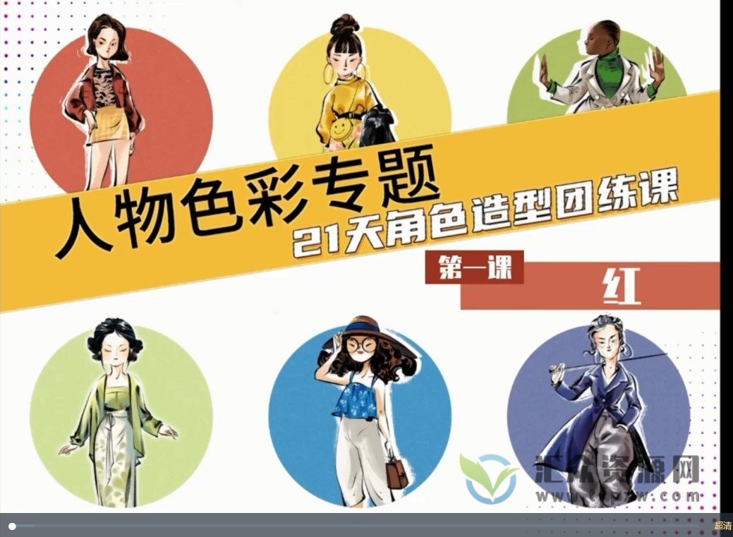 殷尧ipad插画课人物色彩专题－21天角色造型团练课插图