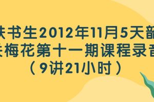 铁书生2012年11月5天韶关梅花第十一期课程录音（9讲21小时）