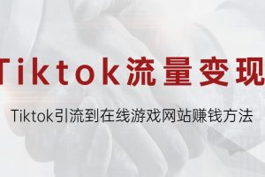 Tiktok流量变现项目，Tiktok引流到在线游戏网站赚钱方法