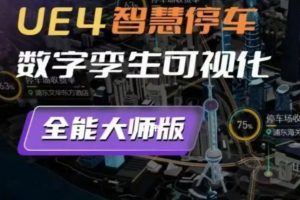 2022年《UE4智慧停车三维可视化全能大师版》实战项目，完全基于UE4的蓝图与C++插件开发