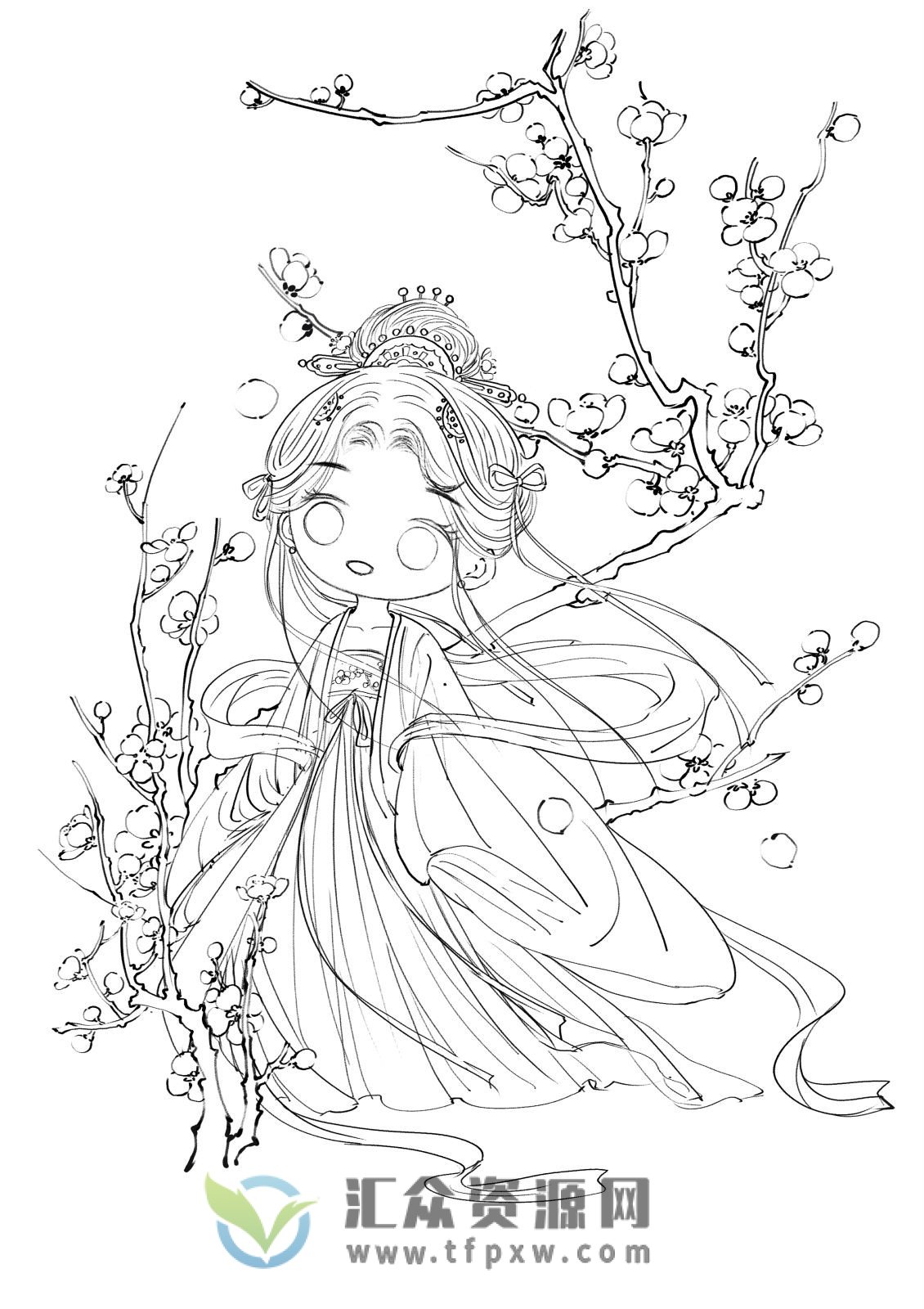 瑶背背十二花神2022古风水彩插画课插图2