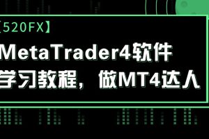 【520FX】MetaTrader4软件学习教程-做MT4达人（共19节）