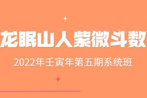2022年壬寅年《龙眠山人紫微斗数》第五期系统班