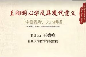 王德峰-王阳明心学及其现代意义（5集视频+文档）