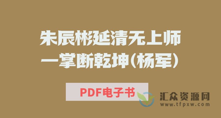 杨军《延清无上师一掌断乾坤》PDF电子书插图