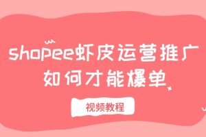 《跨境电商shopee虾皮如何运营推广才能爆单》视频教程