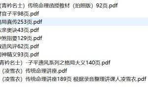 凌雪衣（青衿名士）-南传子平弟子班6本绝密内部八字资料文档PDF