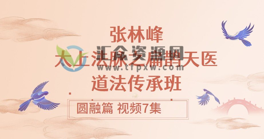 张林峰 太上法脉之扁鹊天医道法传承班—圆融篇 视频7集插图