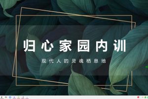 众妙学堂尤尤老师-归心家园内训2节视频课