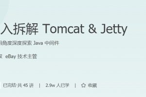 极客时间专栏课-李号双-深入拆解Tomcat & Jetty（完结）
