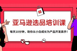 亚马逊选品培训课，每天10分钟，助你从小白成长为产品开发高手！
