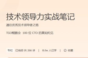 TGO鲲鹏会-技术领导力300讲