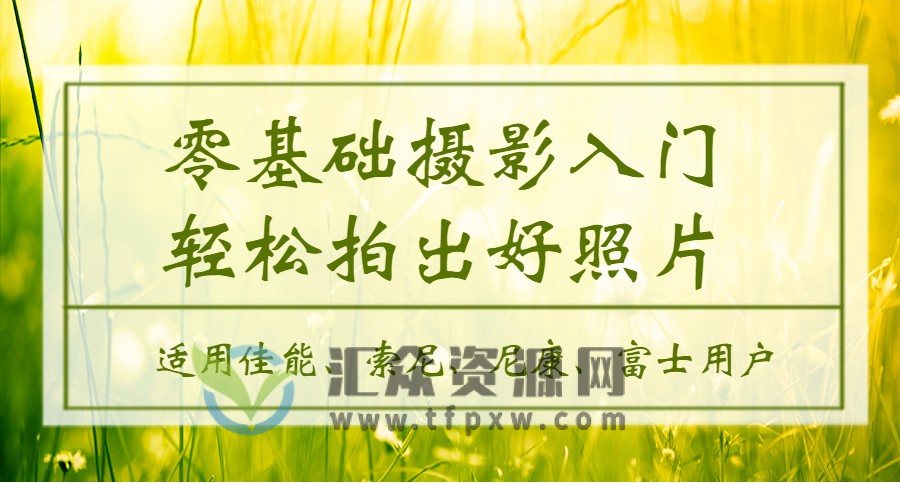 零基础摄影入门课，轻松拍出好照片（适用佳能、索尼、尼康、富士用户）插图