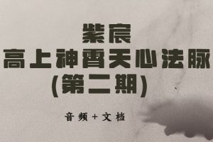 紫宸 高上神霄天心法脉(第二期) 音频+文档