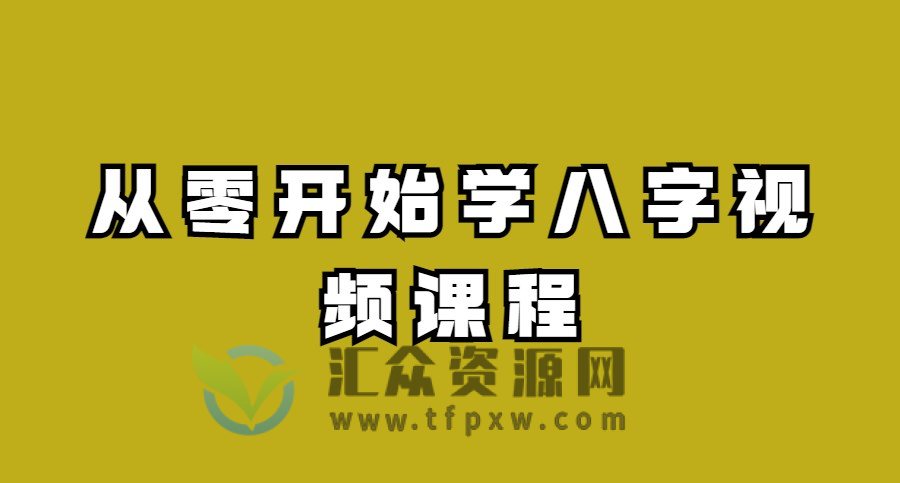 从零开始学八字视频课程插图