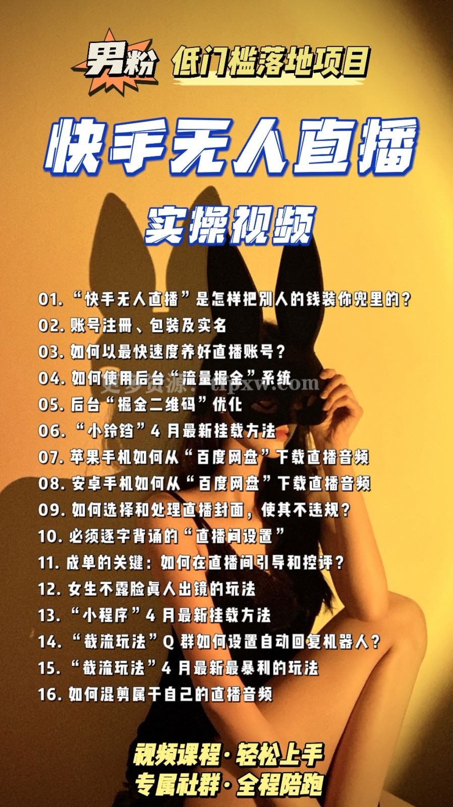 【2023年4月全新升级】快手无人直播 “男粉”低门槛落地项目插图1