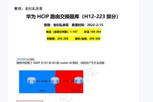 2022 HCIP路由交换新题库