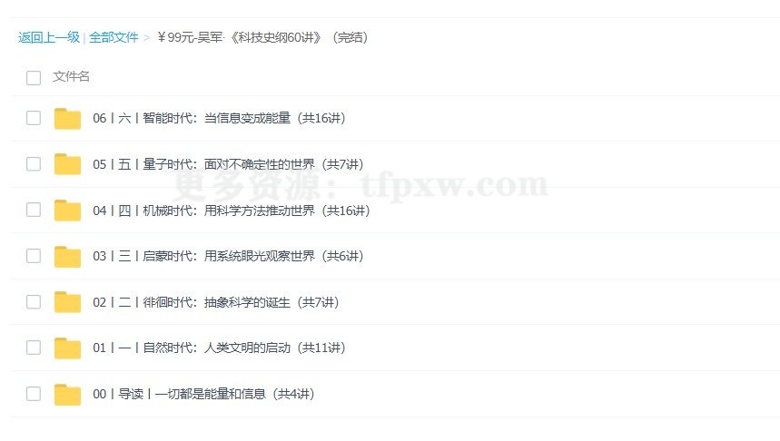 吴军《科技史纲60讲》插图1
