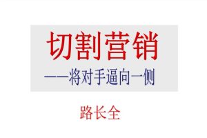 路长全-切割营销将对手逼向一侧的营销策略（视频3集）
