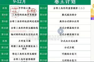 2023初一数学赵蒙蒙尖端秋季班