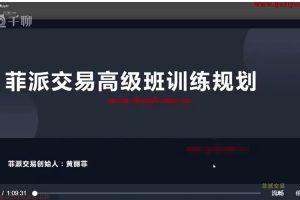 「黄丽菲」菲派交易赢家操盘手训练营高级班