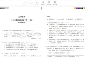 2022 中考密训考题集锦语文全国通用版