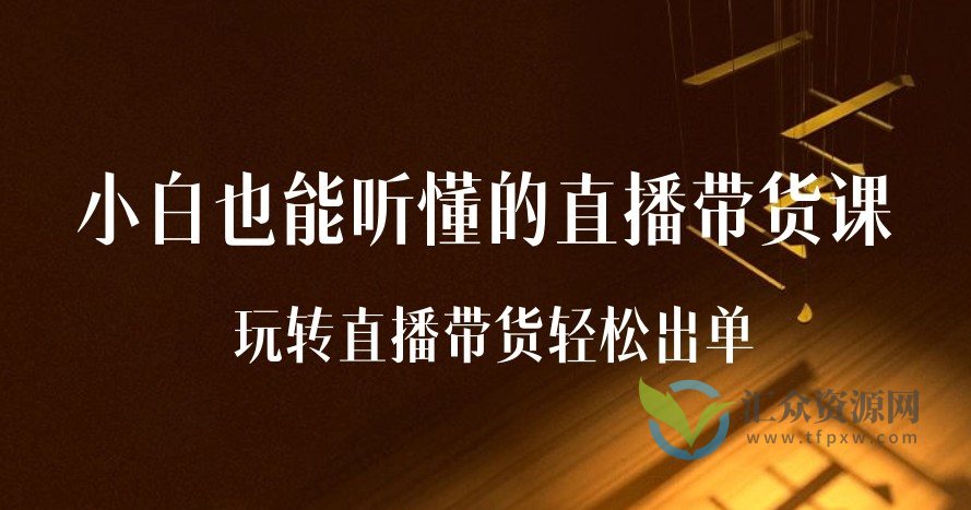 小白也能听懂的直播带货课，玩转直播带货轻松出单插图