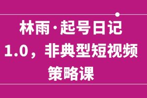 林雨·起号日记1.0，非典型短视频策略课