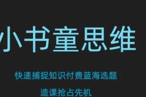 林雨《小书童思维》快速捕捉知识付费蓝海选题，造课抢占先机