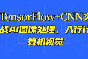 TensorFlow+CNN实战AI图像处理，入行计算机视觉
