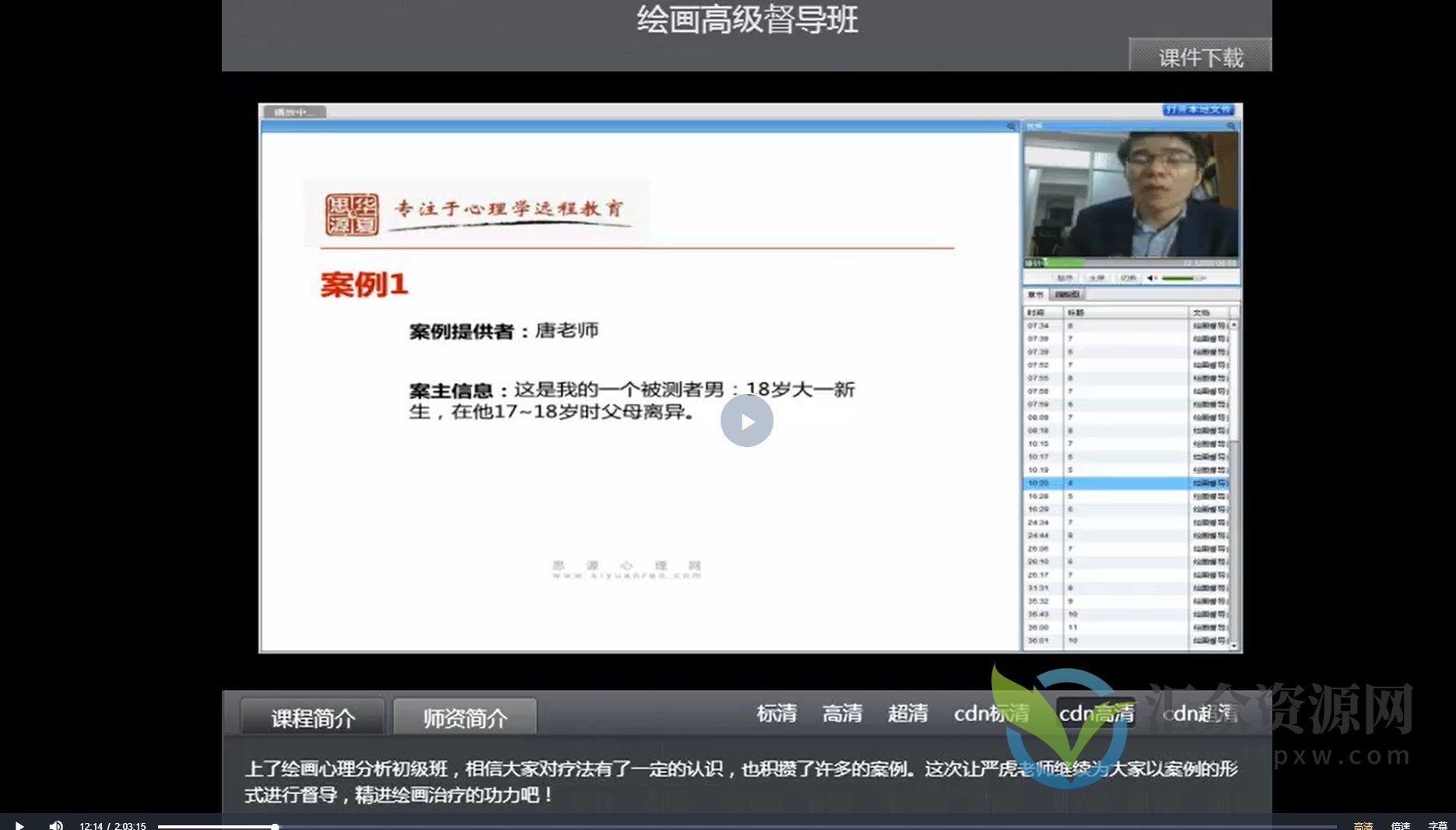 严虎绘画治疗高级督导班－课程视频插图