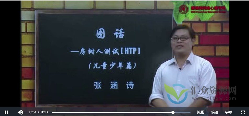 张涵诗 房树人测试HTP-儿童少年篇 视频课程6讲插图1