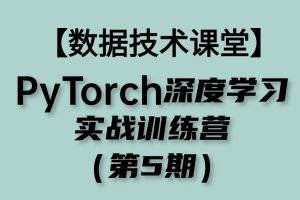 九天&菜菜 数据技术课堂-PyTorch深度学习实战训练营（5期）