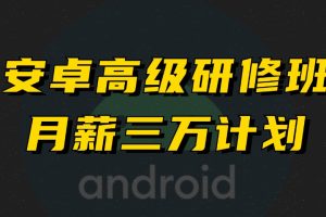 《安卓高级研修班(网课)》月薪三万计划