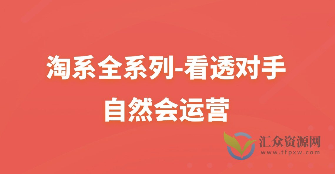 淘系全系列-看透对手，自然会运营插图