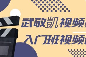 武敬凱视频剪辑入门班