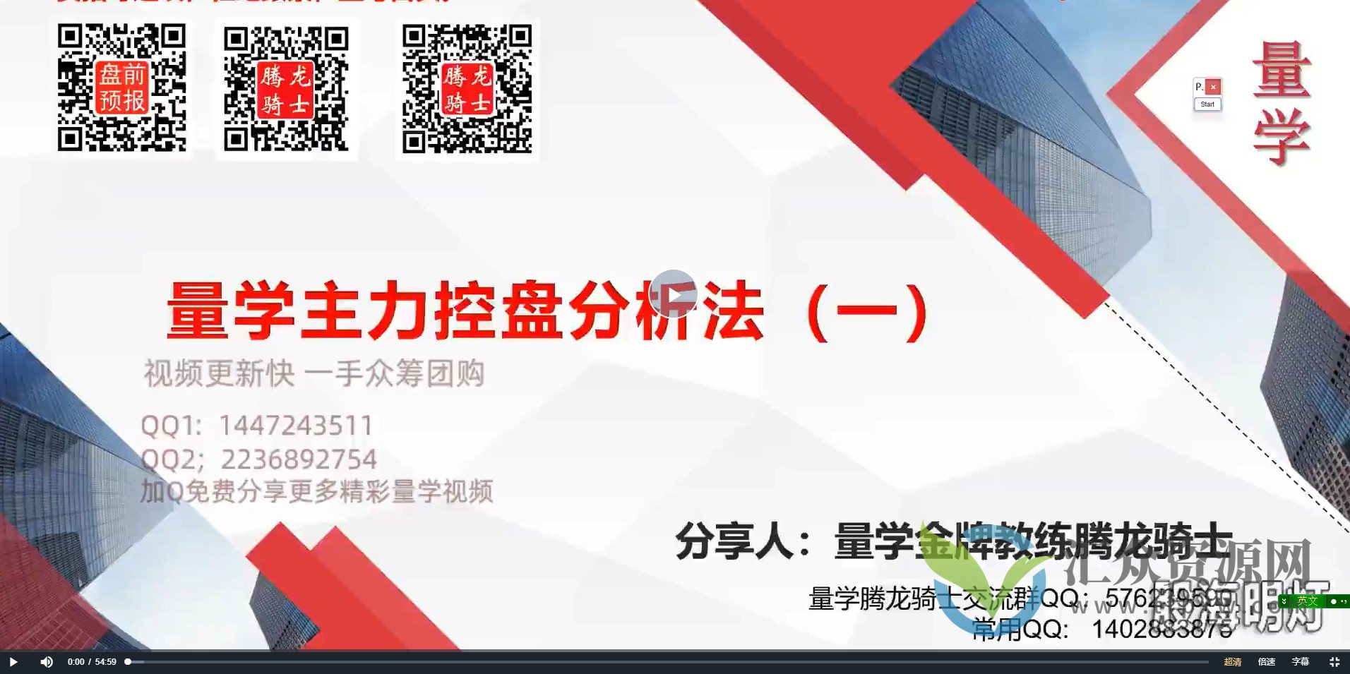 量学云讲堂腾龙骑士张宇量学第5期插图