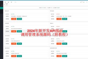 2024年新开发API接口调用管理系统源码（附教程）