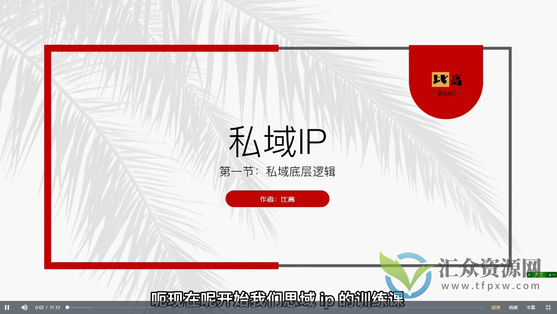 比高私域IP流量变现视频课插图