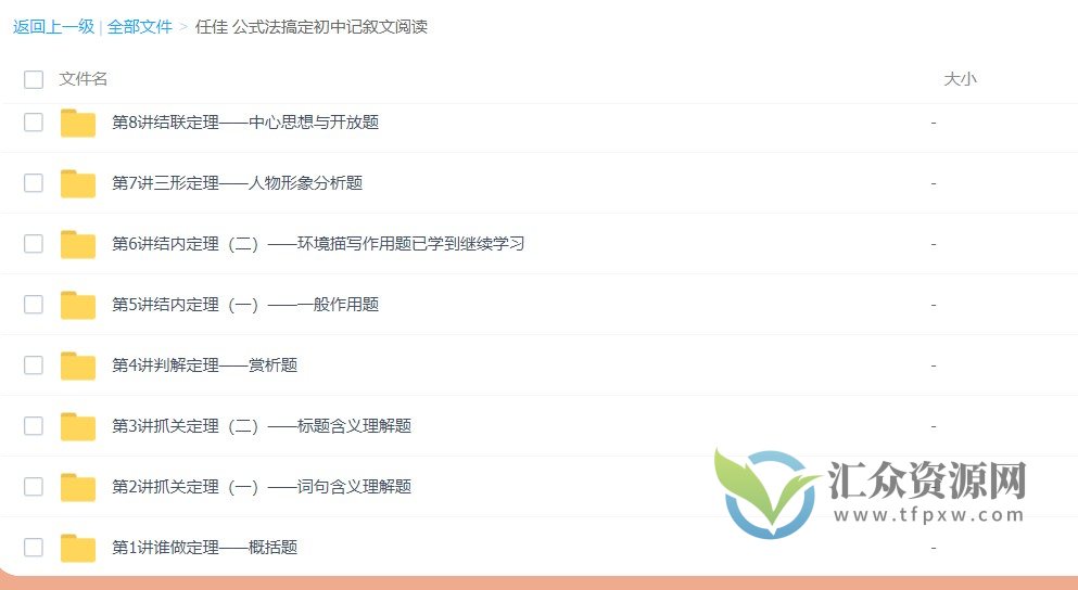 任佳-公式法搞定初中记叙文阅读插图
