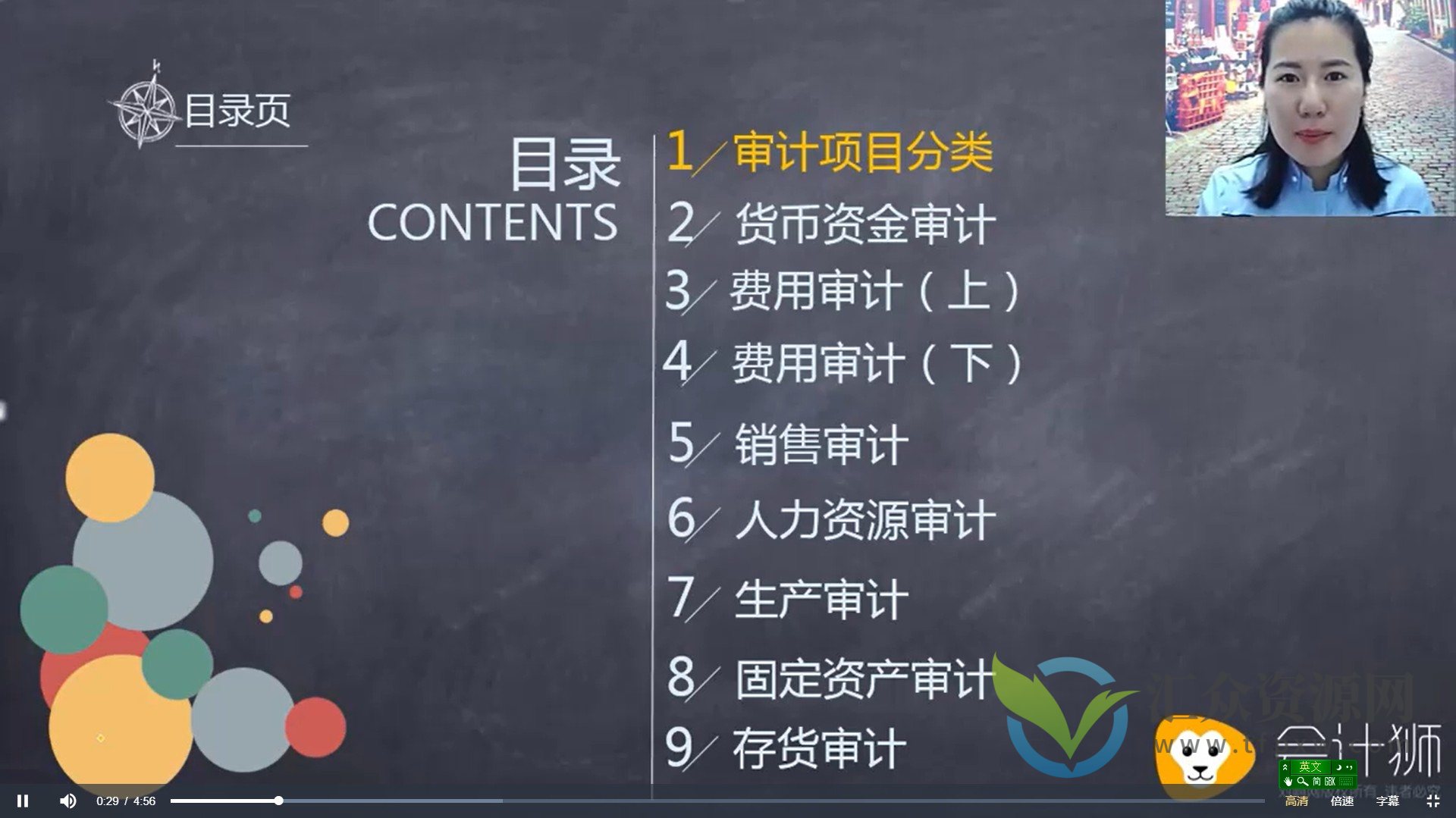 会计狮课堂沫沫：企业内审审计助理必修课（视频）插图