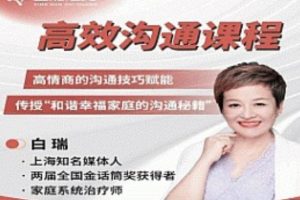 白瑞-高情商的沟通技巧赋能 传授“和谐幸福家庭的沟通秘籍”